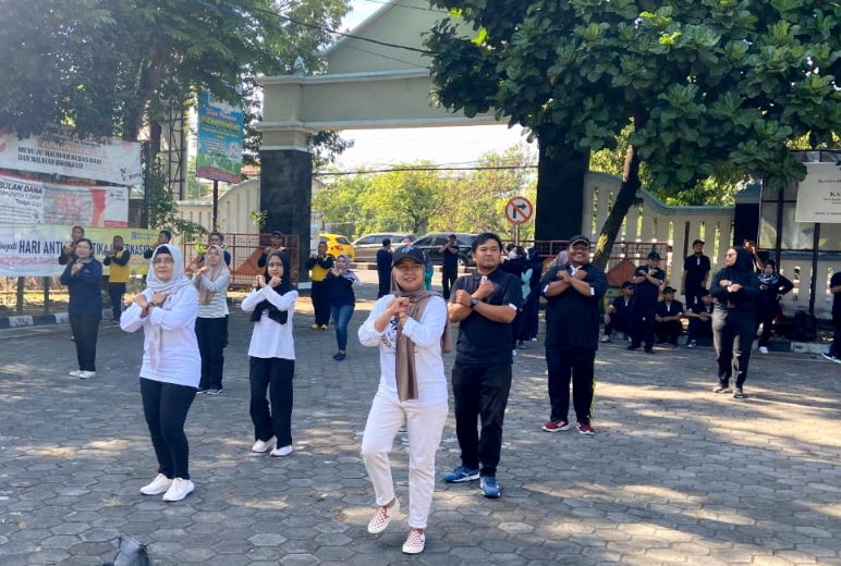 Peringati Haornas Kapanewon Depok Laksanakan Upacara dan Senam Bersama