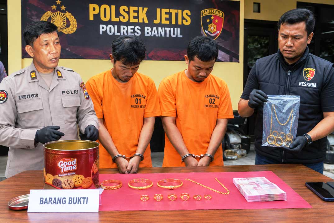 Dua Pria Diciduk, Pencurian Emas Rp47 Juta di Bantul Terungkap
