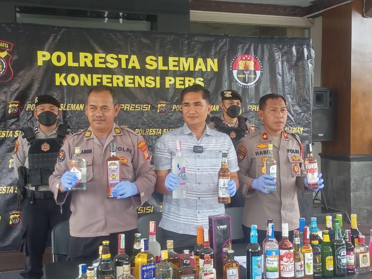 2.353 Botol Miras Ilegal Disita Polresta Sleman, Warga Diminta Tak Ragu Lapor