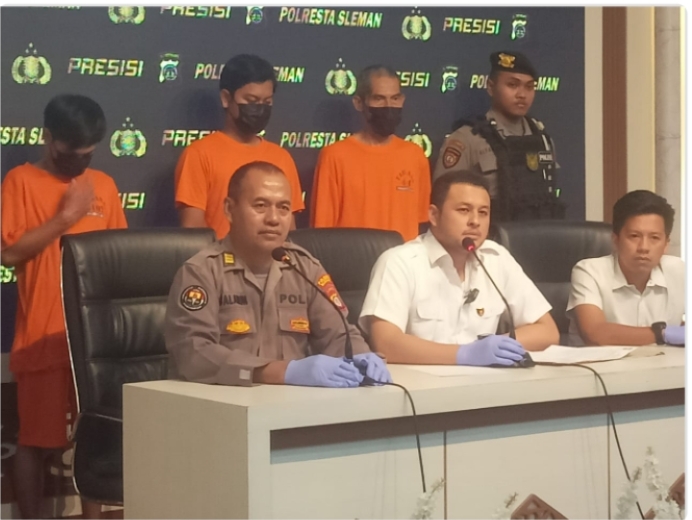 Pesan Makanan Berujung Ancaman Penjara, Tiga Pelaku Penganiayaan Dibekuk Polresta Sleman