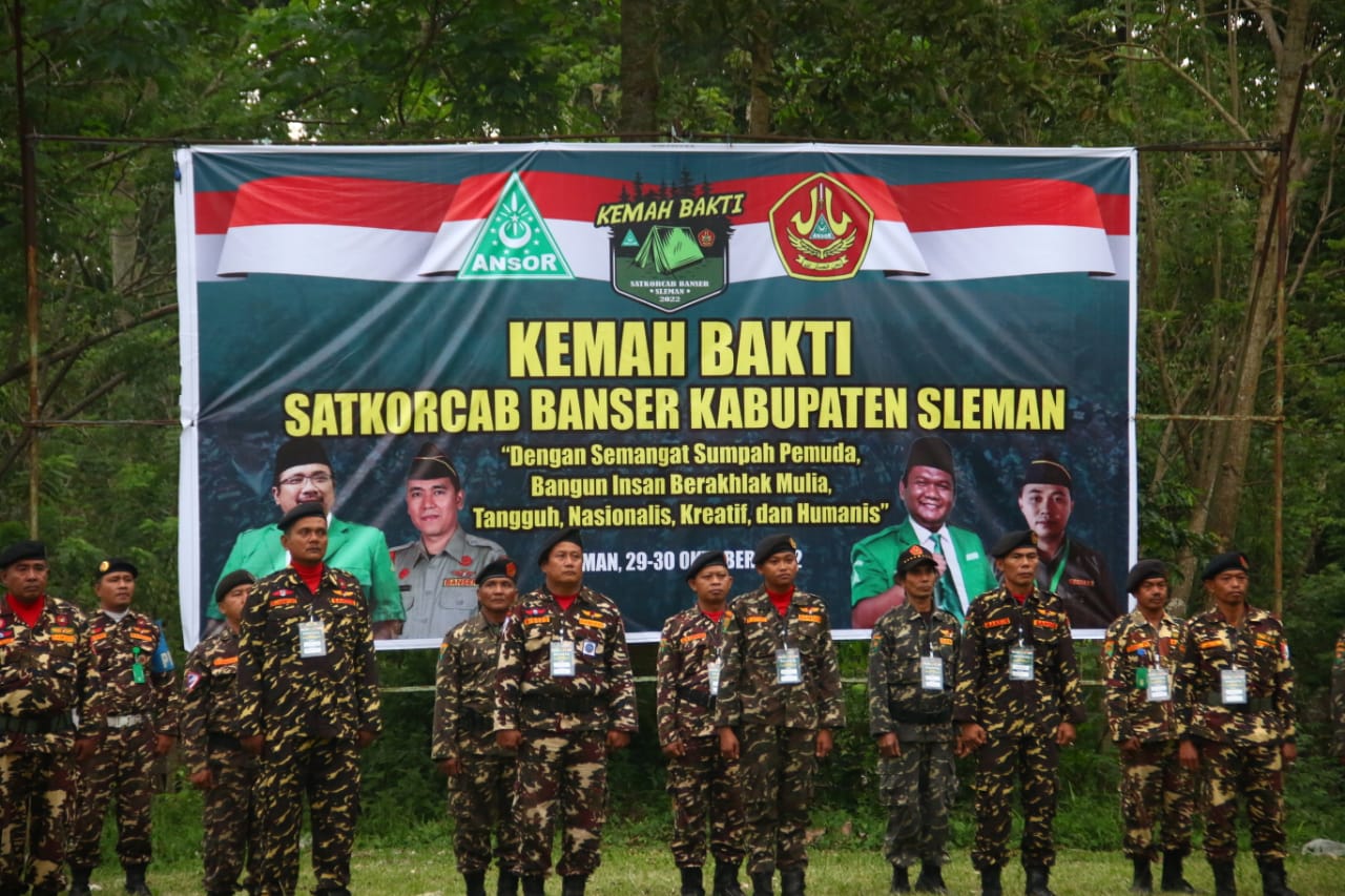 Tingkatkan Semangat Kepemudaan dan NKRI, Banser Sleman Gelar Kemah Bhakti