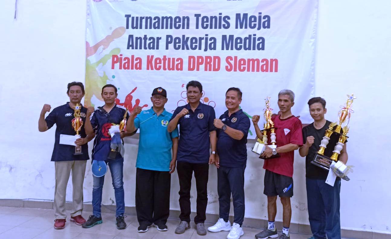 Turnamen Tenis Meja Antar Pekerja Media SIWO PWI Sleman, Upaya Membangun SDM