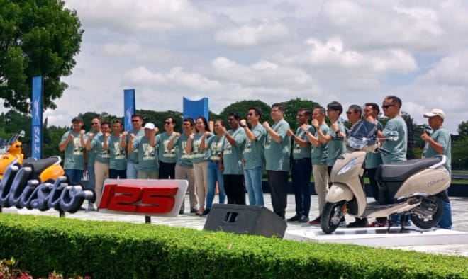 Di Kawasan Taman Wisata Candi Prambanan, TVS Luncurkan Callisto 125 di Indonesia