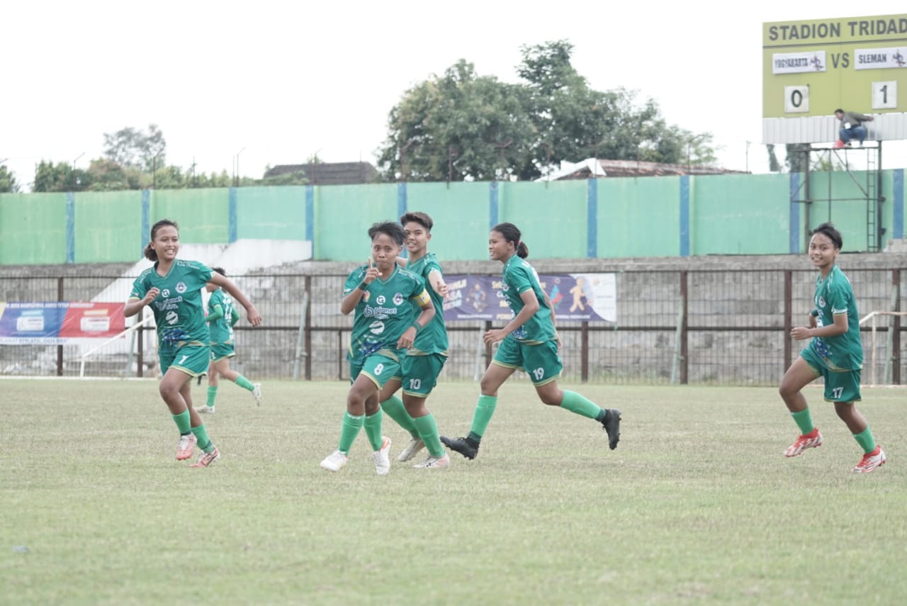 PORDA XVI DIY 2022, Srikandi Sepak Bola Sleman Kandaskan Tim Kota Yogyakarta 