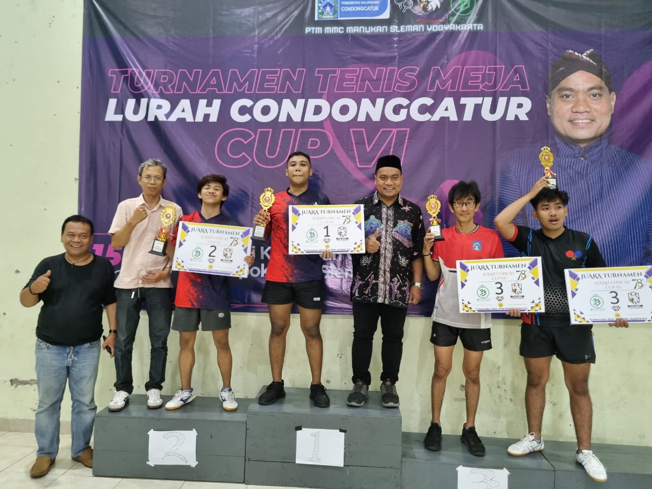 Iko Juara Turnamen Tenis Meja 'Lurah Condongcatur Cup VI' 2024