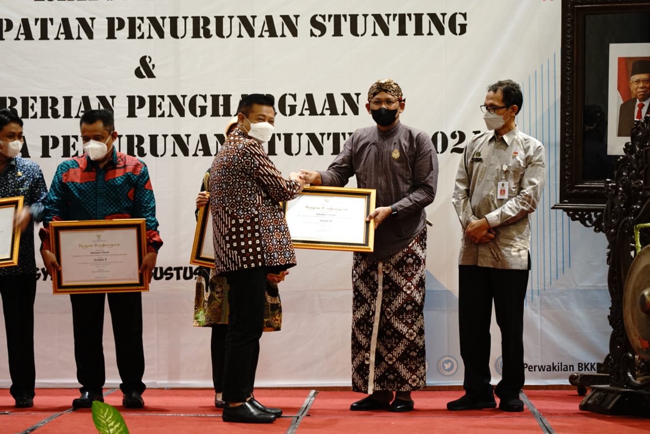 Pemkab Sleman Raih Penghargaan Penurunan Stunting Tingkat DIY