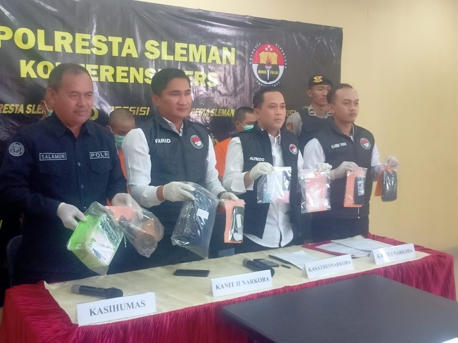 Polresta Sleman Amankan 3 Pengedar Pil Sapi di Girikerto