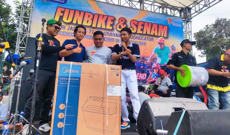 Fun Bike dan Senam Hari Jadi Condongcatur Peserta Lebihi Target, Hadiah Utama Sapi